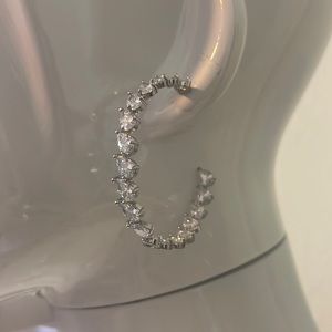 Hoop earrings with pear shaped cz’s